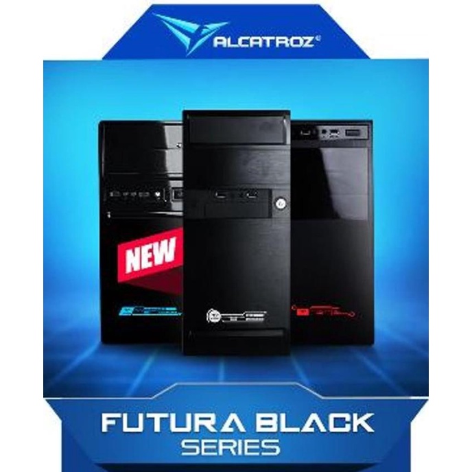 Casing Alcatroz Futura Black + Psu 450W - Powerlogic