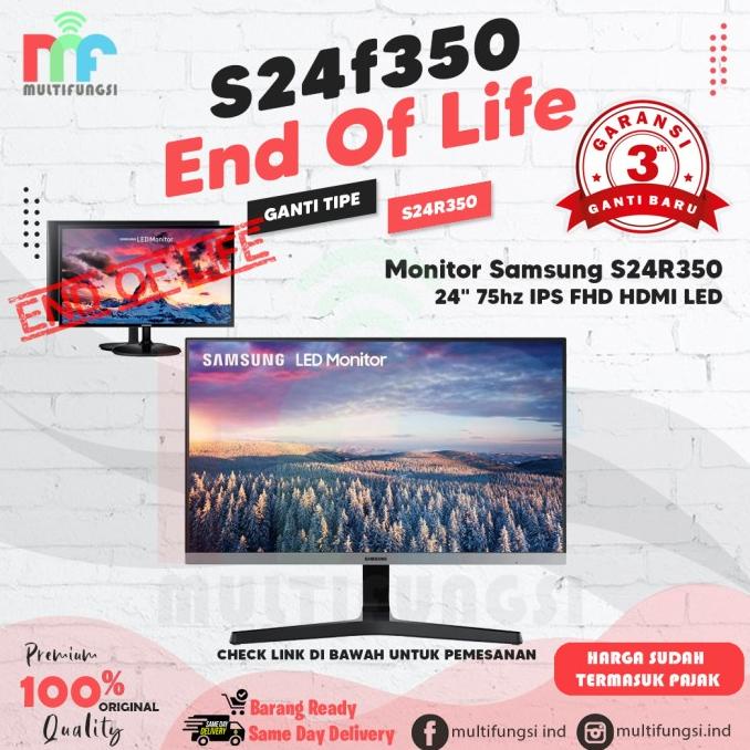 Monitor Samsung 24" Inch LED S24F350FHE Wide Screen Garansi Resmi
