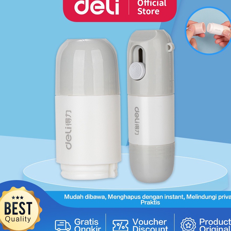 

Terlaku... Deli Roller Stamp / Stempel Pelindung Data 2 in 1 Dengan Cutter / Penghapus Nama + Alamat Resi JQ12X