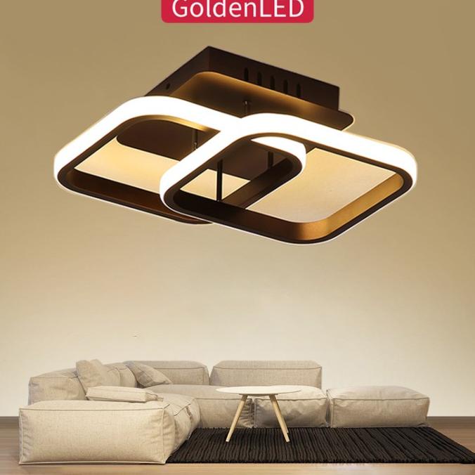 :=:=:=:=] COD Golden LED Lampu Plafon 3Warna LED Ceiling Lampu Hias Rumah