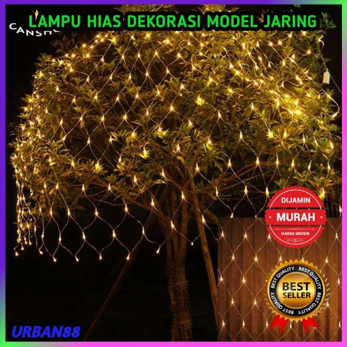 :>:>:>:>] Lampu Hias Pohon Model Jaring Dekorasi Taman Outdoor Waterproof