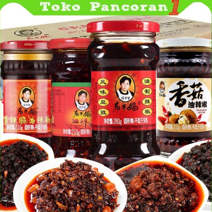 

Lao Gan Ma Black Beans Chili Oil/Spicy Crispy/Minyak Cabe/Hot Chili