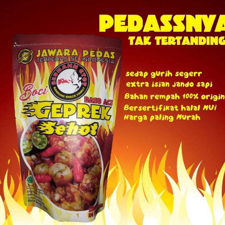 

➙Dijual Murah❈➱ YAYOD baso Aci geprek jawara pedas sehot bandung C63 ✯Diskon