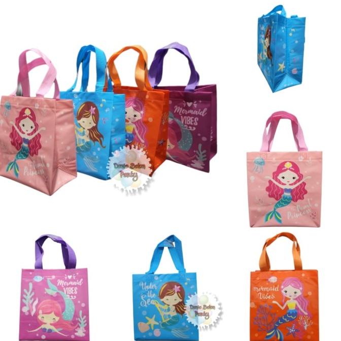 

best seller] Tas Souvenir Ulang Tahun Anak / Goodie Bag / Tas Ulang Tahun Mermaid-S