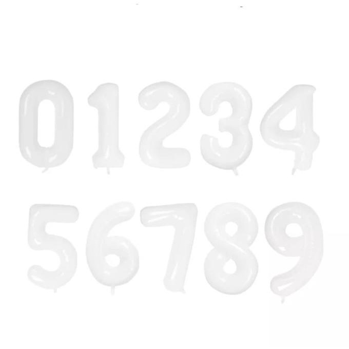cusss order] Balon Angka 60cm Warna Putih
