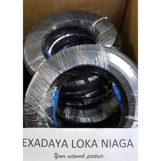 Kabel Fiber Optik Ftth Sc Indihome / Drop Wire Core Optic 150 Meter