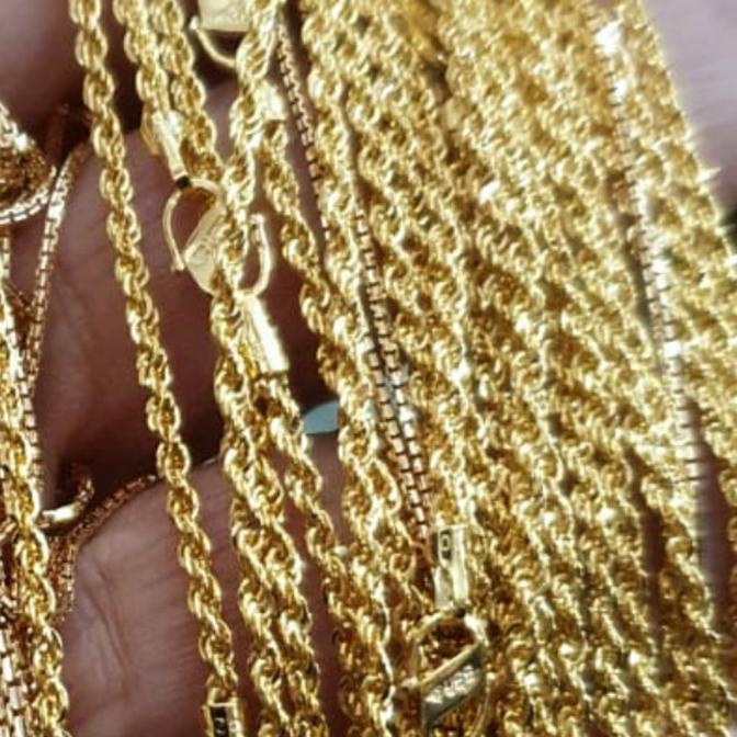 Kalung rantai rante mas kuning gold emas 420 42% polos 42