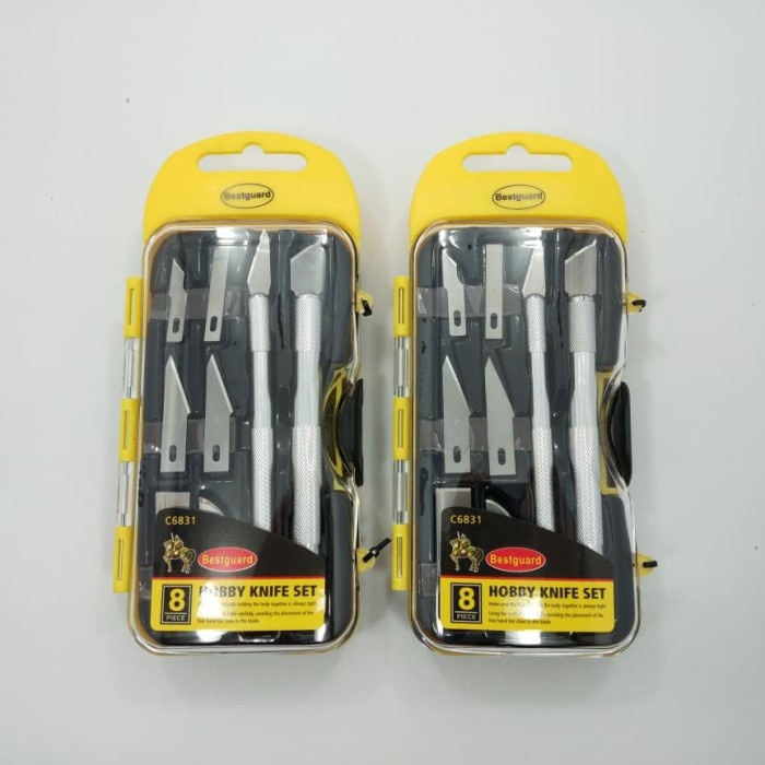 

Terlaris Pisau Ukir Set 8Pc + Isi ( 6 - 24 ) Bestguard - Alat Ukir Per Set