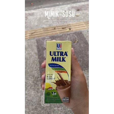 

ultra milk susu uht rasa cokelat 200ml