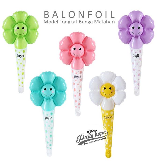 "'''] Balon Pentung Bunga Matahari / Balon Foil Tongkat Stick Bunga Matahari