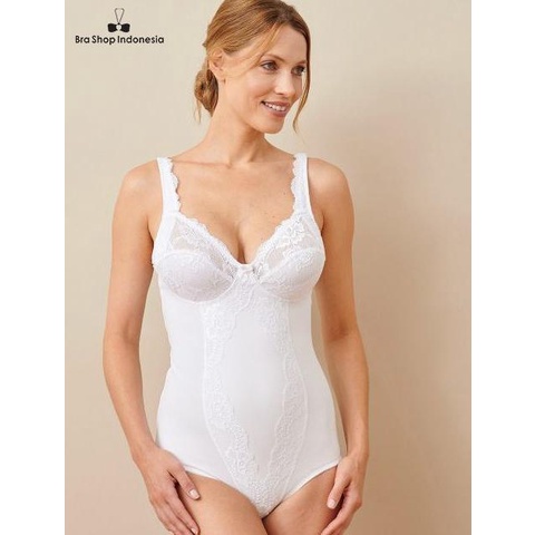Bodysuit Shapewear Triangle Lace White