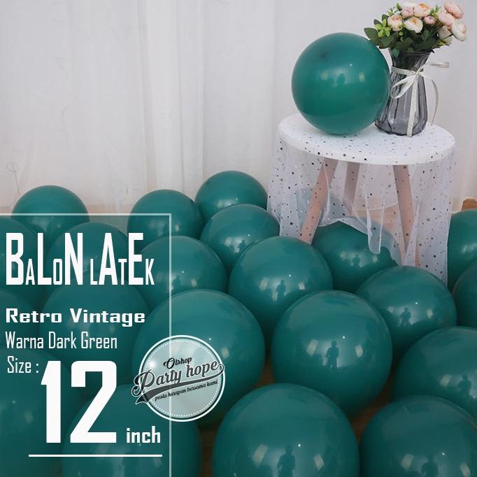 ;&;&;&;&] balon latex Retro Tosca / balon retro Vintage warna Hijau Tosca
