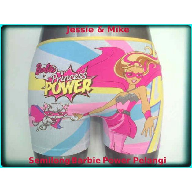 siap kirim] Celana dalam anak  (semilong) girls Barbie Power Pelangi