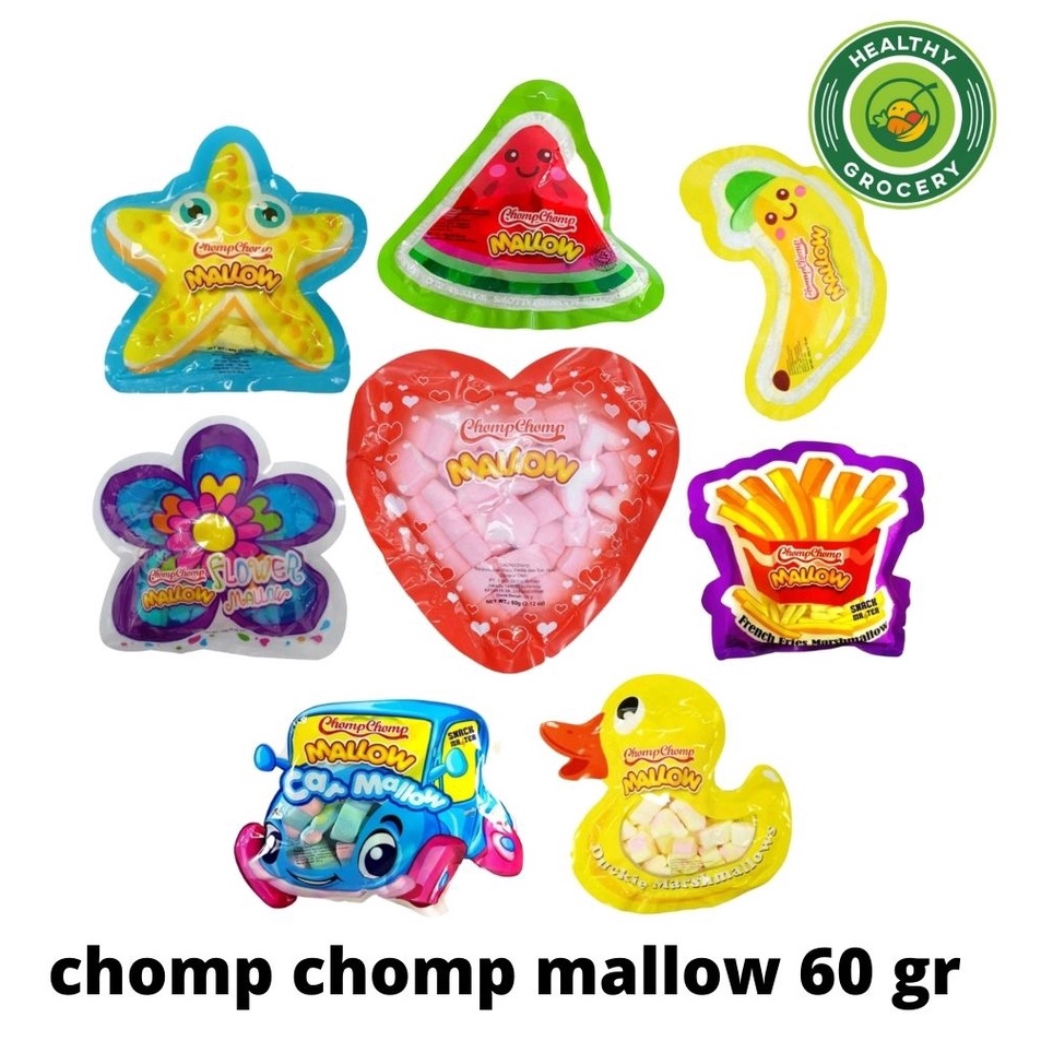 

↔Best Produk 0GPND Chomp Chomp Mallow Karakter 60gr All Varian V42 ✫Paling Popular