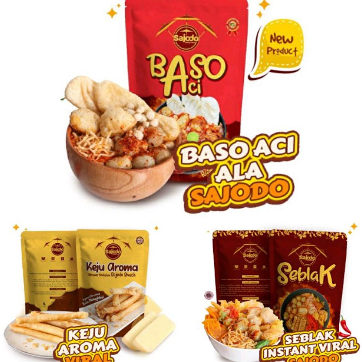 

❂Pasti Murah 7GZJA Baso Aci Sajodo Snack Seblak Viral Keju Aroma A47 ✹Seller