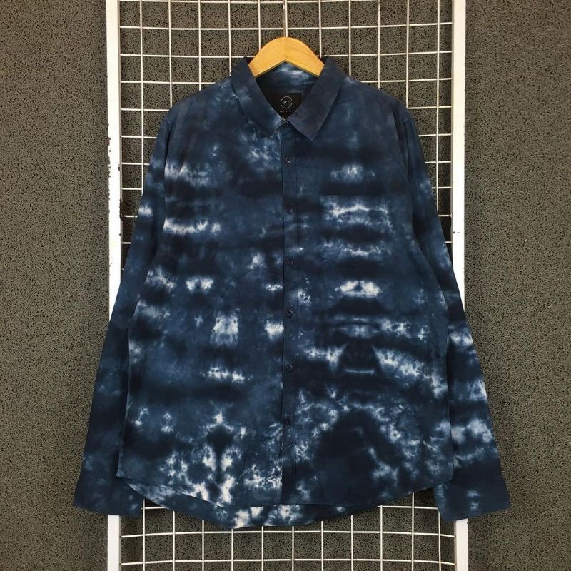 Kemeja Lengan Panjang Pria Motif Casual Slimfit Ori CottonOn . SDA 02441 Second Bekas Preloved