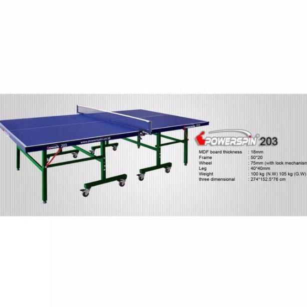 Meja Pingpong/Pimpong Table Tennis Merk Power Spin Type 203 18mm