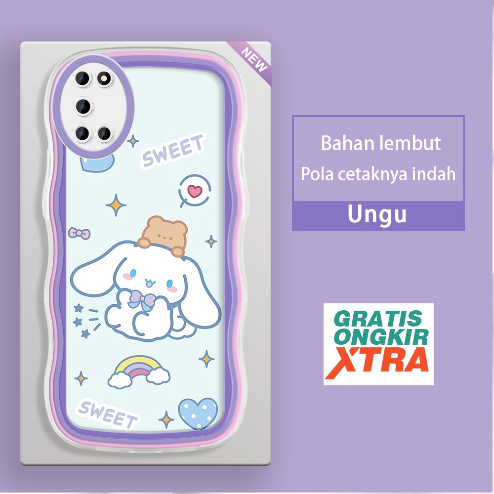 OPPO A37 A37F A53 2020 A52 A54 2021 A55 A57 2022 2016 A59  Casing Ponsel  Cinnamoroll dan beruang  w
