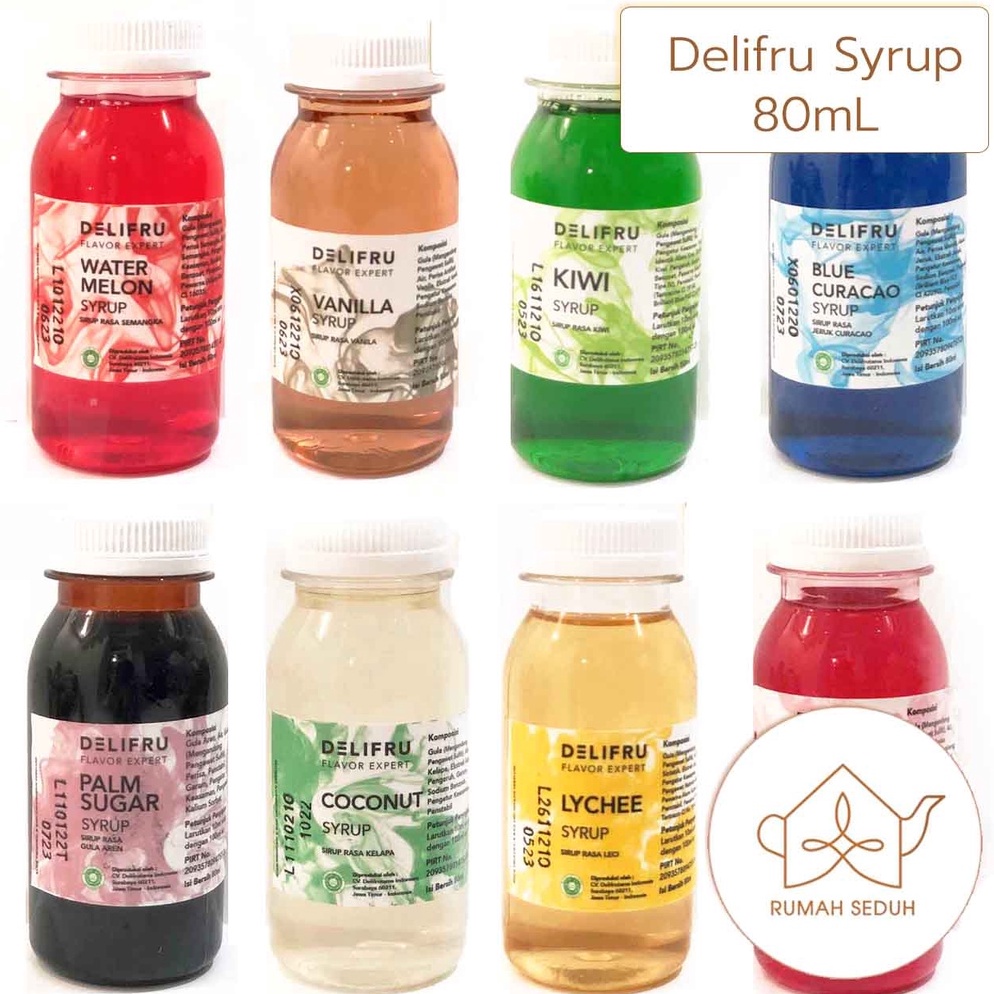 

Good Order 80mL Sirup Delifru Semua Rasa - Delifru Syrup Mini Trial Size - Hazelnut, Caramel, Vanila, Sakura, Cotton Candy, Calamansi