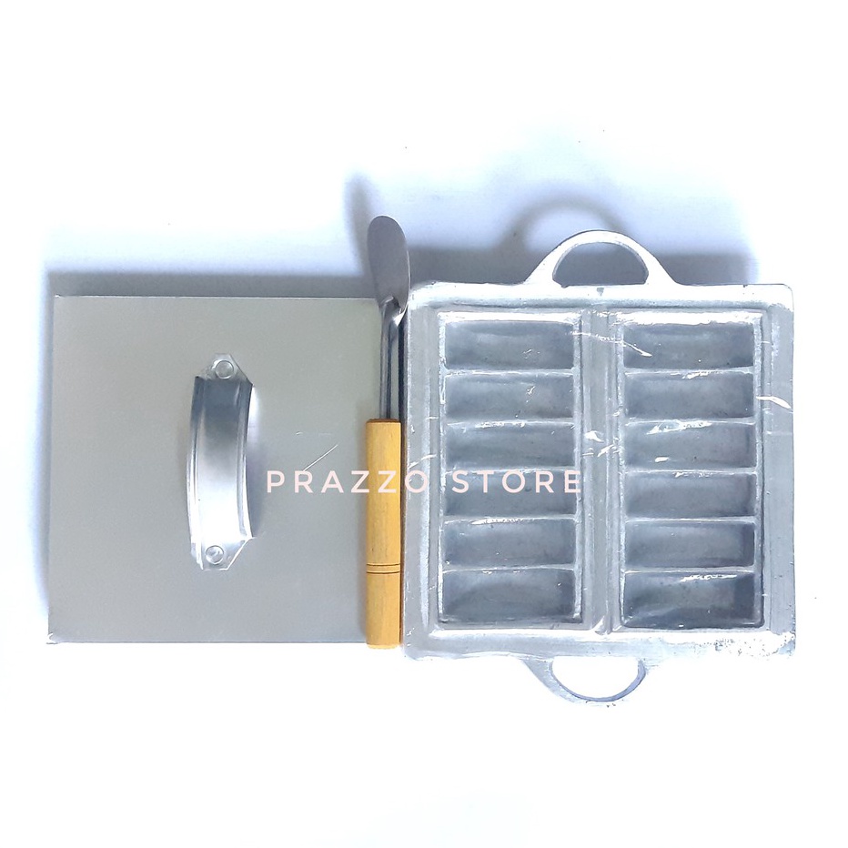 Stock Banyak✪ 8LTFU Prazzo Cetakan Kue Bandros Pukis Pancong Rangin Tebal 12 Lubang Anti Lengket W69