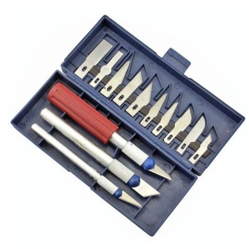 

13 in 1 Precision Hobby Knife Set Crafting Pisau Ukir Knifezer Gundam