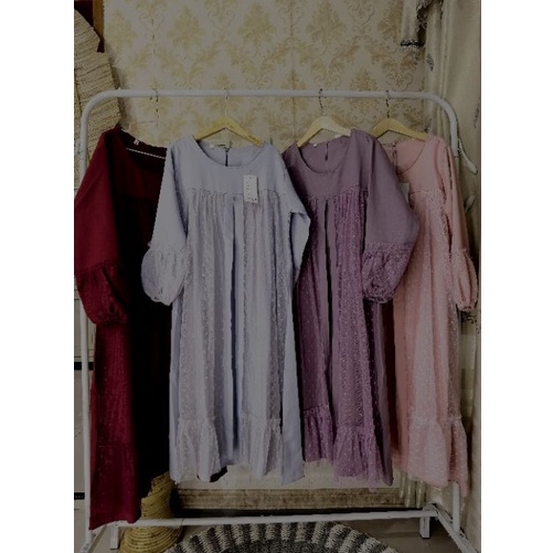 ➘Readystock✾➟ GVMZT PROMO gamis anak perempuan terbaru 2023 kombinasi TILLE DOT gamis viral gamis pe