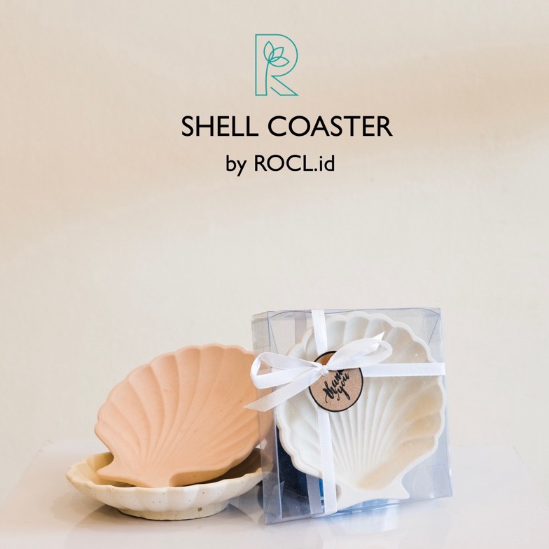 Edisi Mewah [PROMO TERMURAH] Shell Coaster / Coaster Kerang Aesthetic / Tatakan Perhiasan / Home Dec