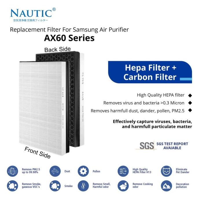Hepa Filter Untuk Air Purifier Samsung Ax60 / Ax60R5080Wd Ax5000 Rahmipuspitaa91