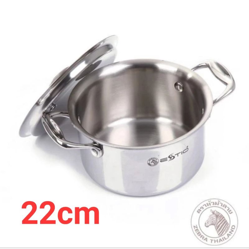 ZEBRA PANCI 22 CM ESTIO 160413 STAINLESS 5PLY