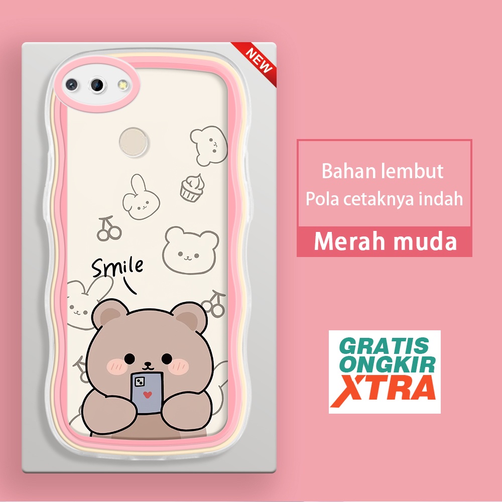 Redmi 6 6A 7 8 8A K40S 9A 9C 10A 9T 10C 10 5G Casing Ponsel  Pola selfie We Bare Bears  warna-warni 