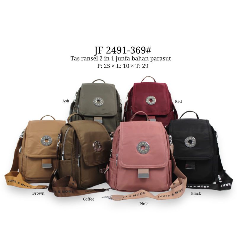 Tas Ransel junfa 2in1 bahan parasut import kode 2491-369