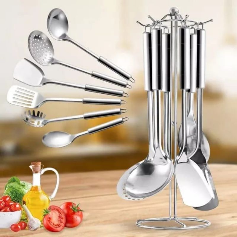 kitchen tool set stainless/alat dapur masak/spatula set stainless