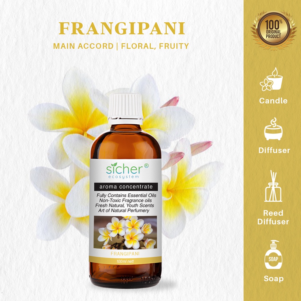 Sicher Aromatherapy Essential Oil Frangipani Pengharum Ruangan Aromaterapi 100ml