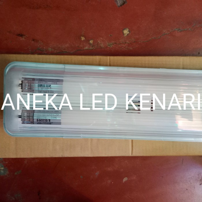 Kap waterproof isi 2 lampu tl led 16W philips / waterproof 2x16W