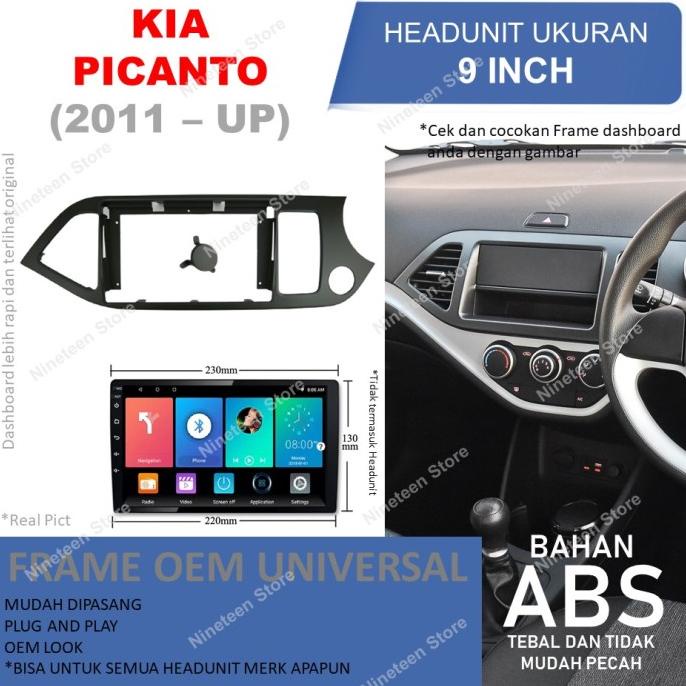 Frame Panel KIA Picanto Untuk Head unit Android 9 Inch