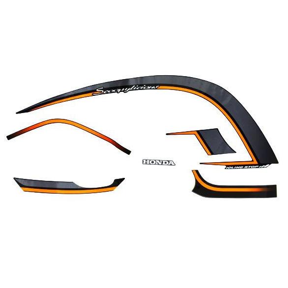 Viral Sticker Body Kanan Hitam Sier Scoopy Esp K93 Sparepart Motor