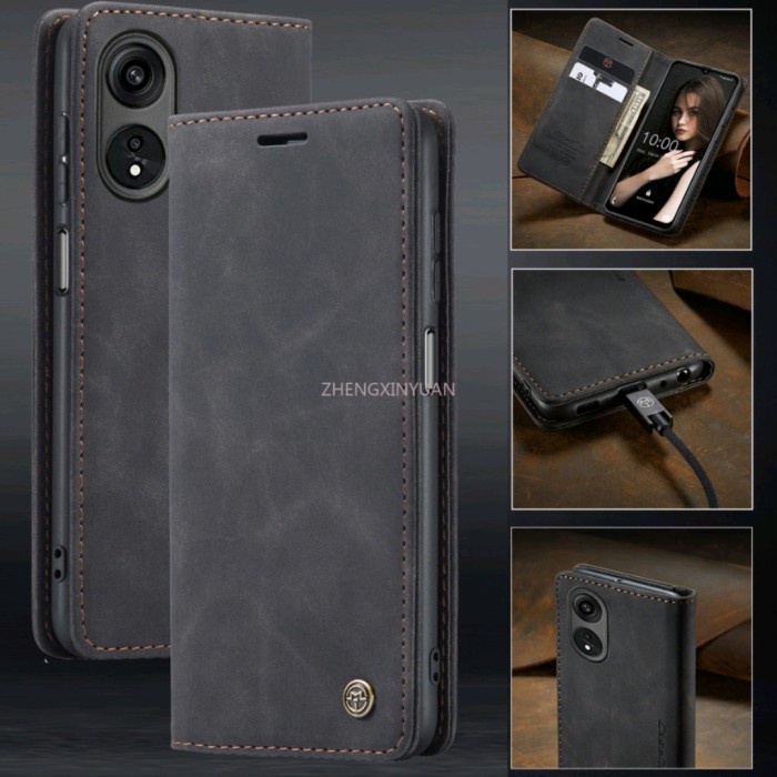Case OPPO RENO 8T 5G Flipcase Dompet Kulit Leather Premium Cover