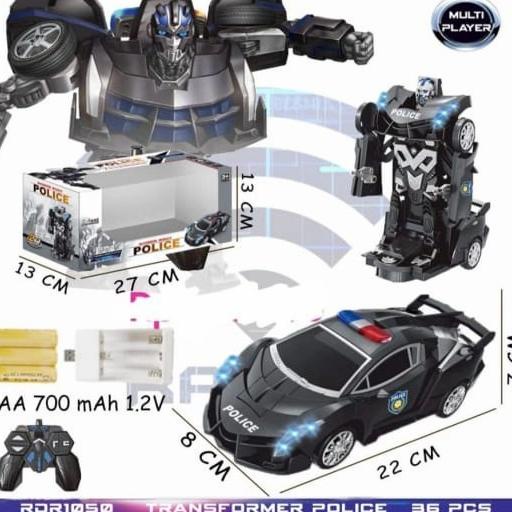 Mainan Mobil Remote Polisi Car Bisa Berubah Robot Mainan Anak Robot