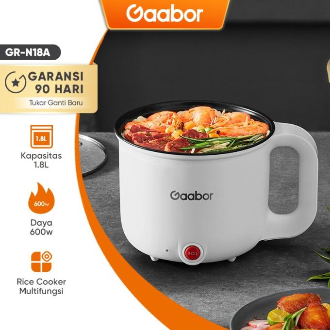 Best Sales Gaabor Panci Listrik Serbaguna 0,7 L - Panci Elektrik/ Gc-N18A Original
