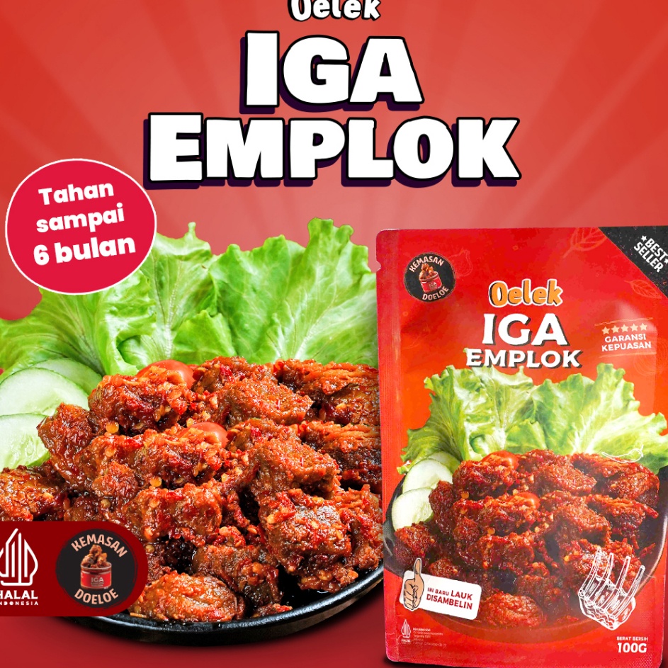 

꧁꧂ X 3159 Iga Emplok Oelek (100gr) / Iga Mercon / Iga Sambal / Oseng Iga 9.9 BRANDS FESTIVAL ♔