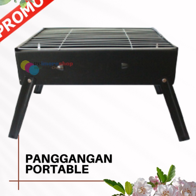 ★★ HZO Panggangan Sate Arang / Pemanggang Serbaguna Anti Lengket / Pemanggang Sate Arang Portable ✭ 