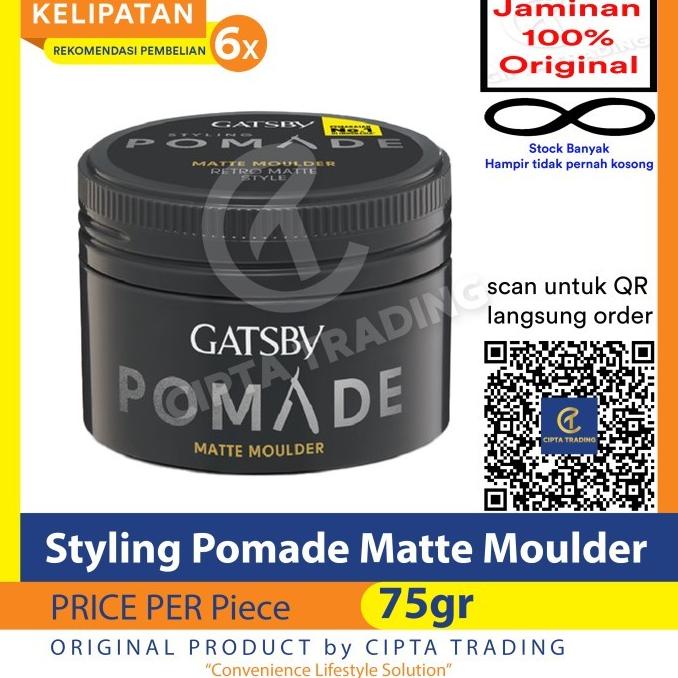 MINYAK RAMBUT POMADE GATSBY STYLING POMADE MATTE MOULDER BESAR 75G