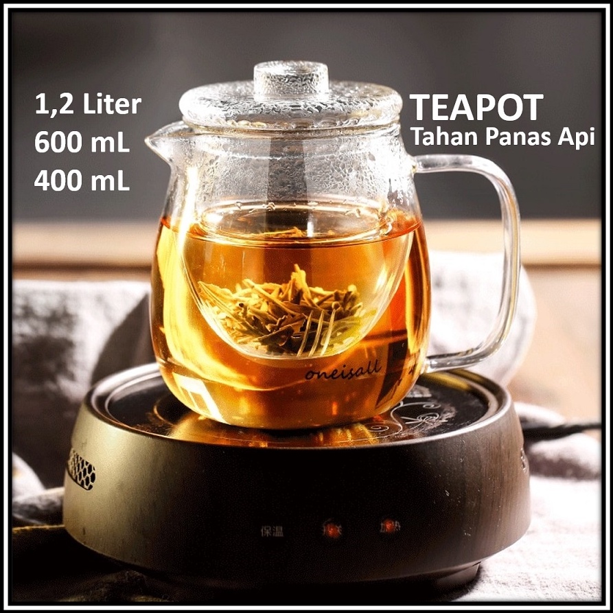 ✸ [Tahan Api] Pitcher Teko Teh Kaca Gelas Tahan Panas Api Langsung Teapot Japanese Style Tea Infuse 
