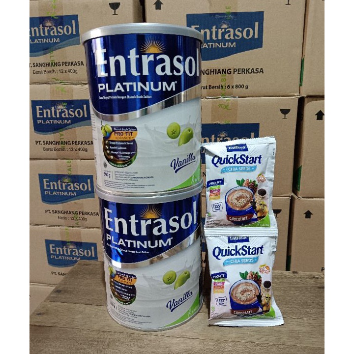 

❁ LXX 8481 Entrasol platinum vanila 800 gr free 2pc entrasol quickstart Di⚡kon !! 气