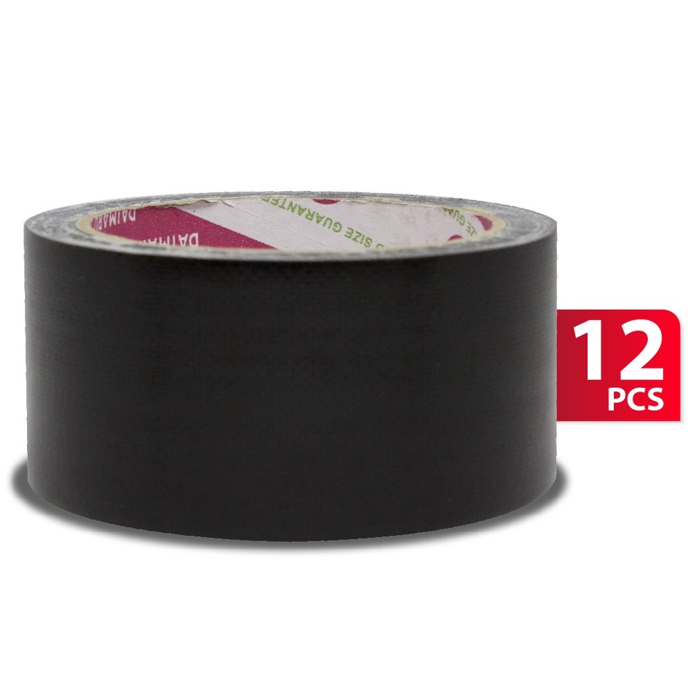 

Harga Promo.. [Paket 12pcs] Daimaru Cloth Tape Lakban Kain Hitam 48 mm x 12 meter Z9D