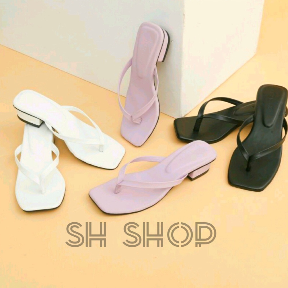 [PROMOKVM5] Sendal Heels Wanita Jepit Terbaru Kekinian / Sendal Cewe 2022 Sendal Murah Sunshine