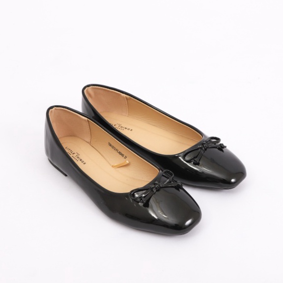 Spesial Lebaran ADHIS Black Flatshoes Wanita - The Little Things She Needs 819ღ