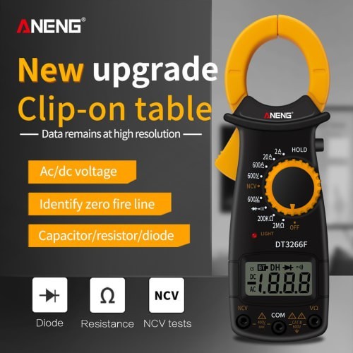 FLASH SALE TANG AMPERE DIGITAL ANENG DT-3266F - MULTIMETER CLAMP METER 600A AC TERMURAH