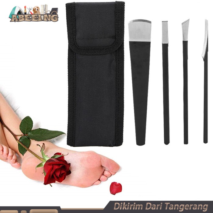TERBARU Isi 4 Pisau Kuku Cantengan Pisau Merawat Kaki Manicure Pedicure Tools