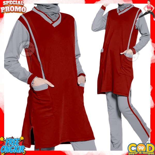 Baju Aerobik Ibu Ibu Wanita Baju Set Trening Sport Stelan Kaos Setelan Olahraga Zumba Setelan Pakaia